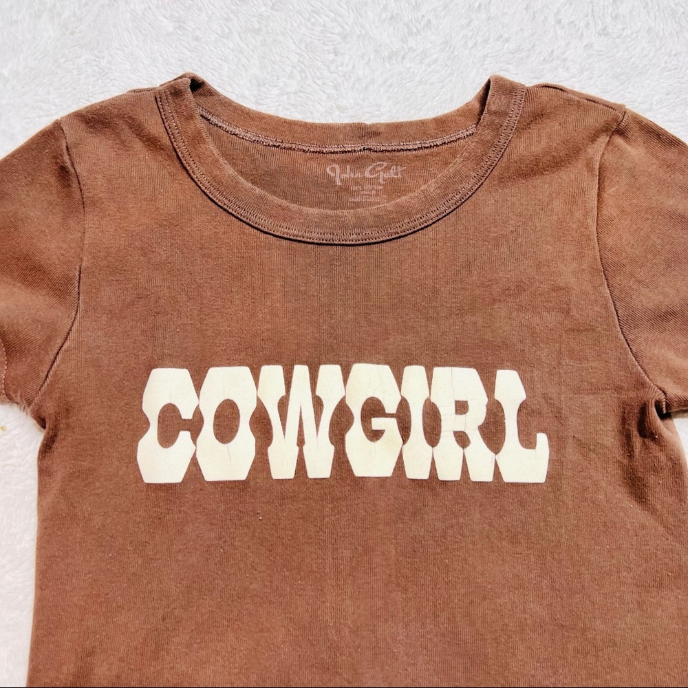 Brandy Melville Brown Cowgirl Ashlyn crop top - Picture 2 of 4